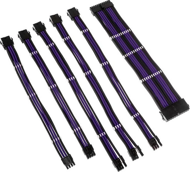 Set zgjatës kabllosh PSU Kolink Core Adept, braided, Jet Black/Titan Purple