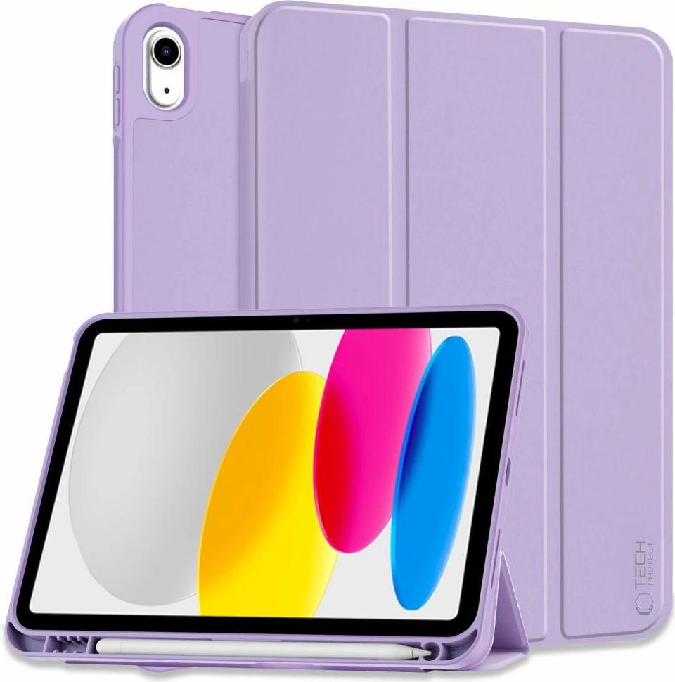 Mbështjellës Tech-Protect SC Pen për iPad 10.9" (2022), silikon, vjollcë