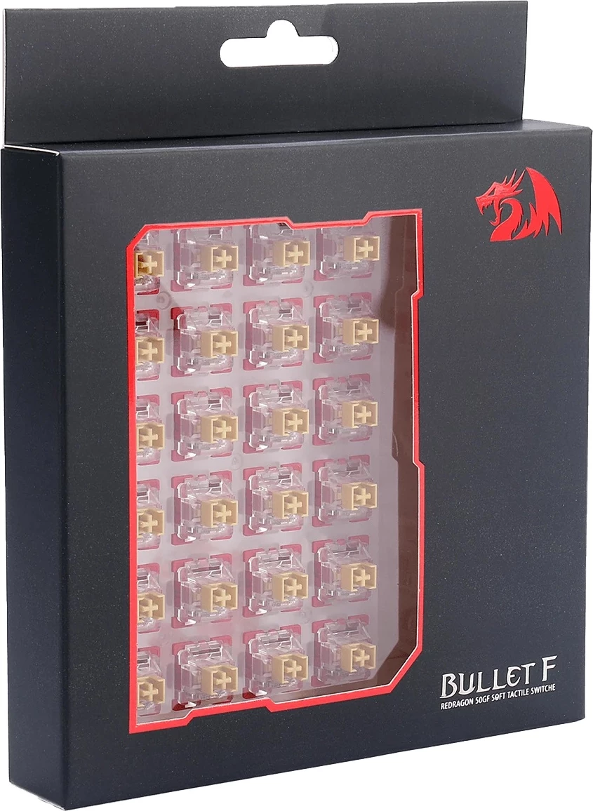 Switch Redragon Bullet-F A113, tactile (ekuivalent MX Blue), set 24 copë, kuqe