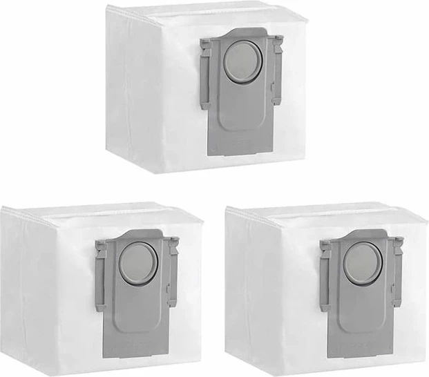 Qese pluhuri Roborock S8 Pro Ultra / S8+ / S7 MaxV Ultra / Q5 Pro+ / Q7 Max+ / Q8 Max+ / Q7 BF+ / Q10 VF+, set 3 copë, bardhë/gri