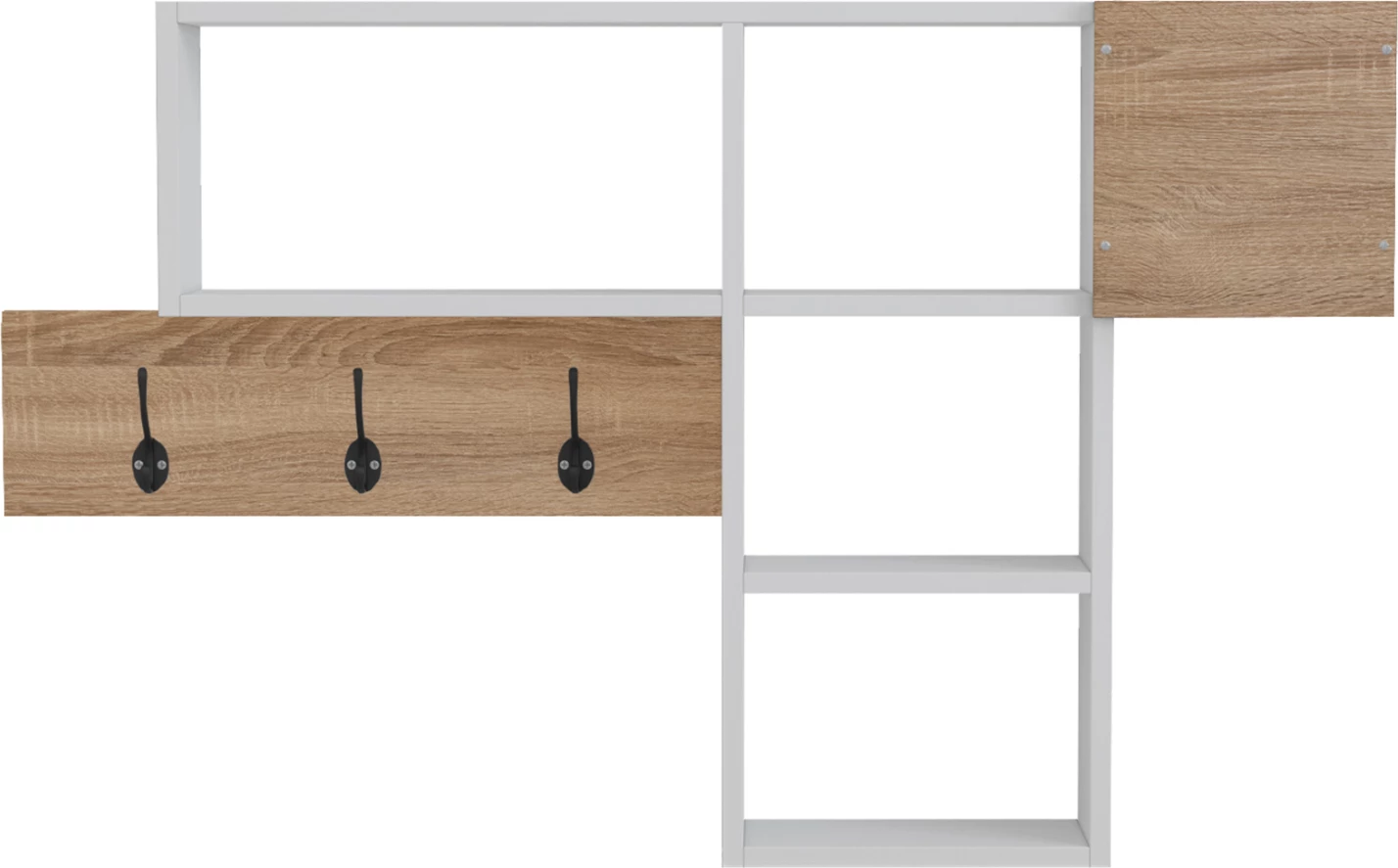 Varëse hyrëse me rafte HARLAN FH8973.12, melaminë Sonoma-Bardhë, 99.5x15x61H cm