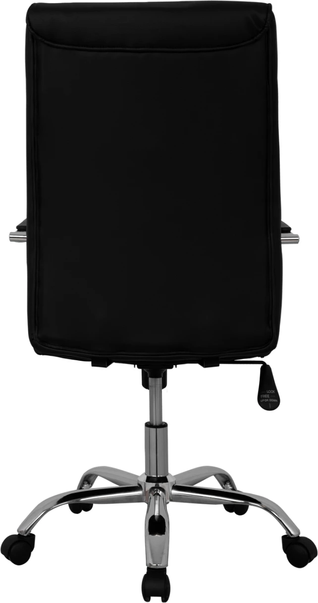 Karrige menaxheri për zyre, ngjyrë e zezë, bazë kromi, FH1044.11, 55.5x65x111 cm