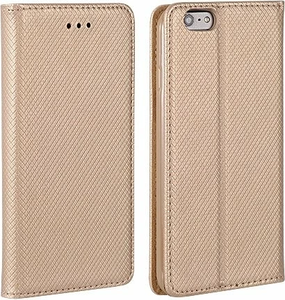 Mbështjellës flip magnetik HAVANA Magnetic Flip Cover për LG K11 / K10 2018, me xhep kartele, ngjyrë ari