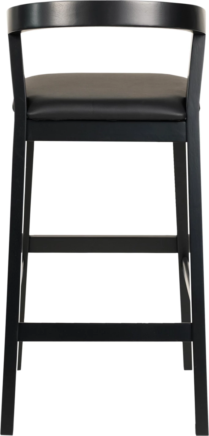 Karrige për bar NAMI FH9952.02 dru gome & PU-e zezë 47,5x59x102,5Hcm