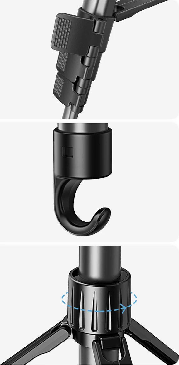 Tripod profesional Ugreen LP661 për kamera e smartphone, 175 cm, i zi/gri