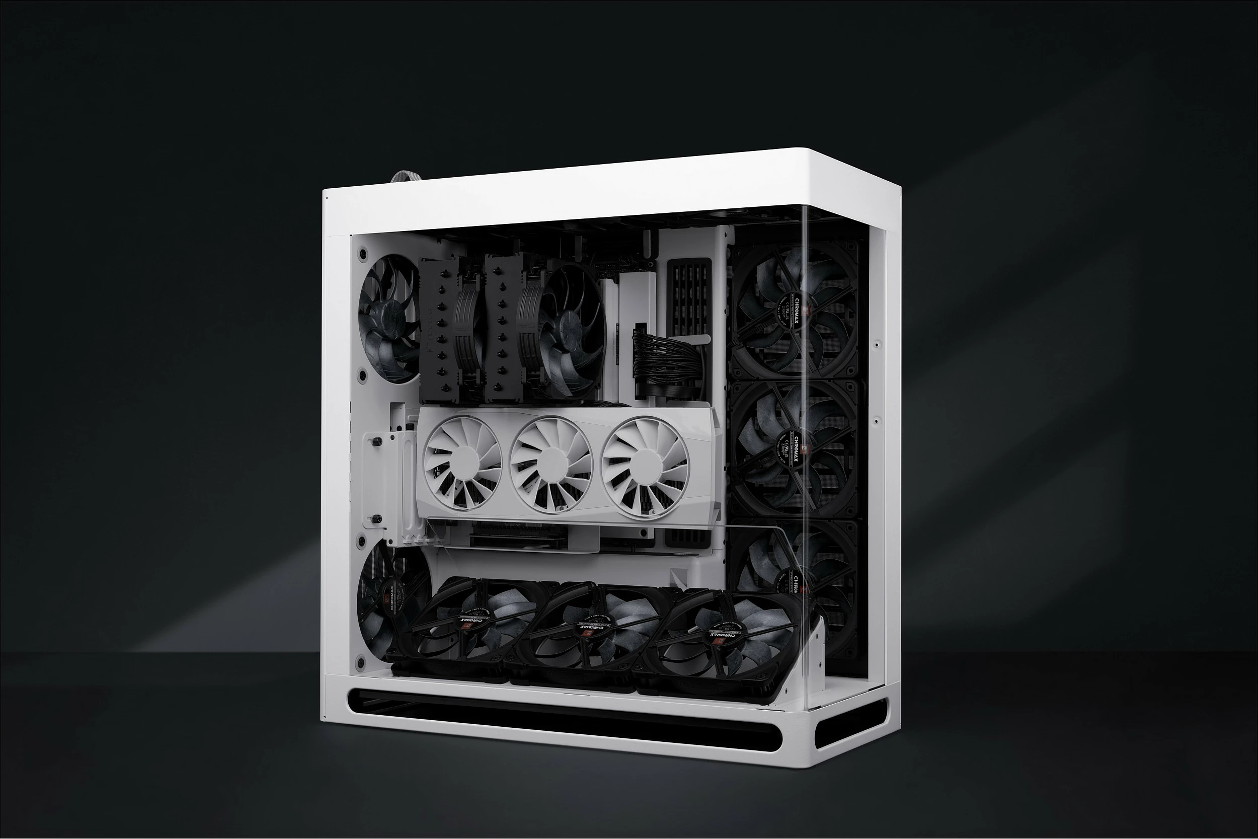 Ventilatorë për kasë Noctua NF-A14x25r G2 PWM Sx2-PP, 2x 140mm, chromax.black, i zi