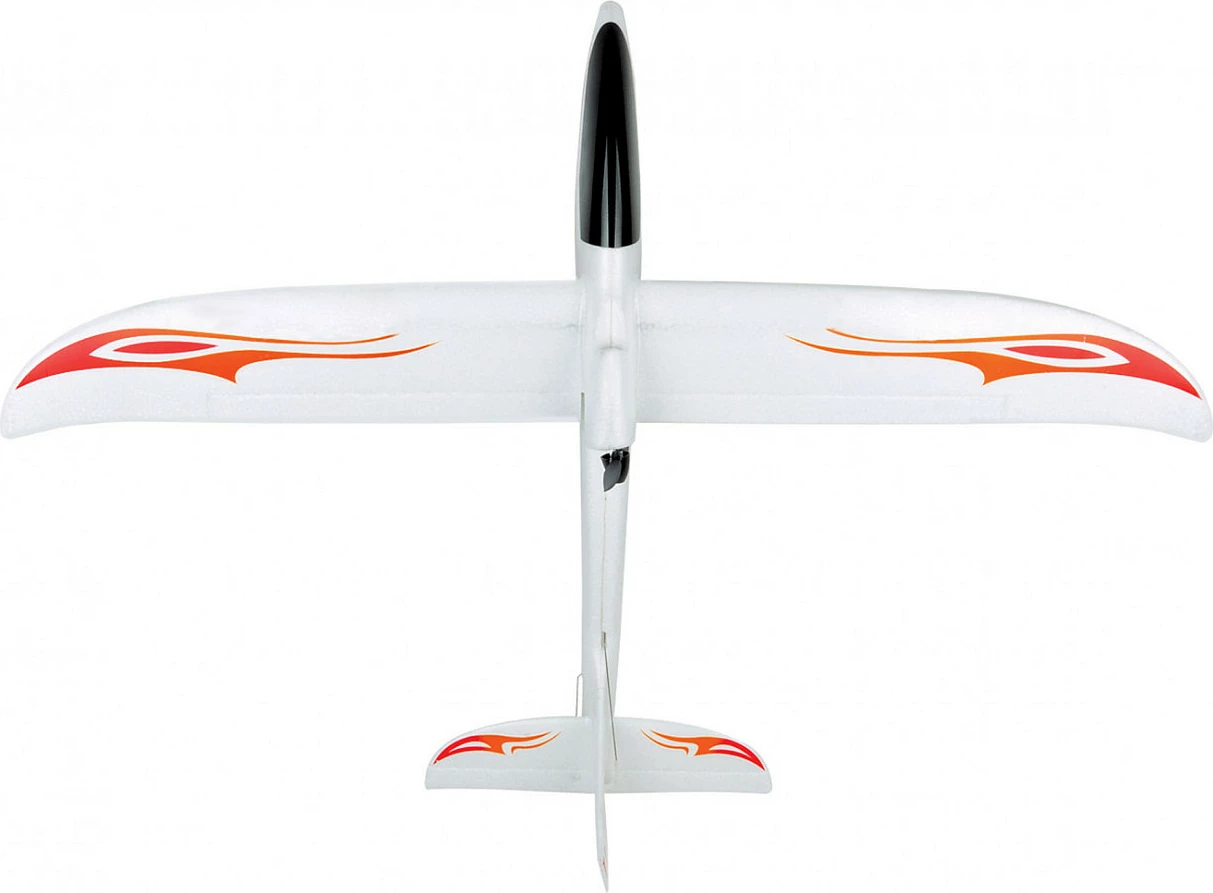 Aeroplan RC AMEWI Skyrunner V3, glajder elektrik me gyro, 7.4V 300mAh, kuq/bardhë