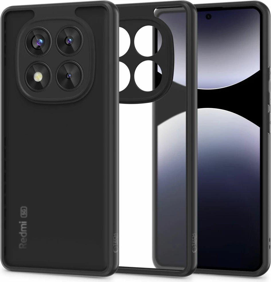Mbështjellës Tech-Protect MagMat për Xiaomi Redmi Note 14 Pro 5G / Poco X7 5G, i zi, mat