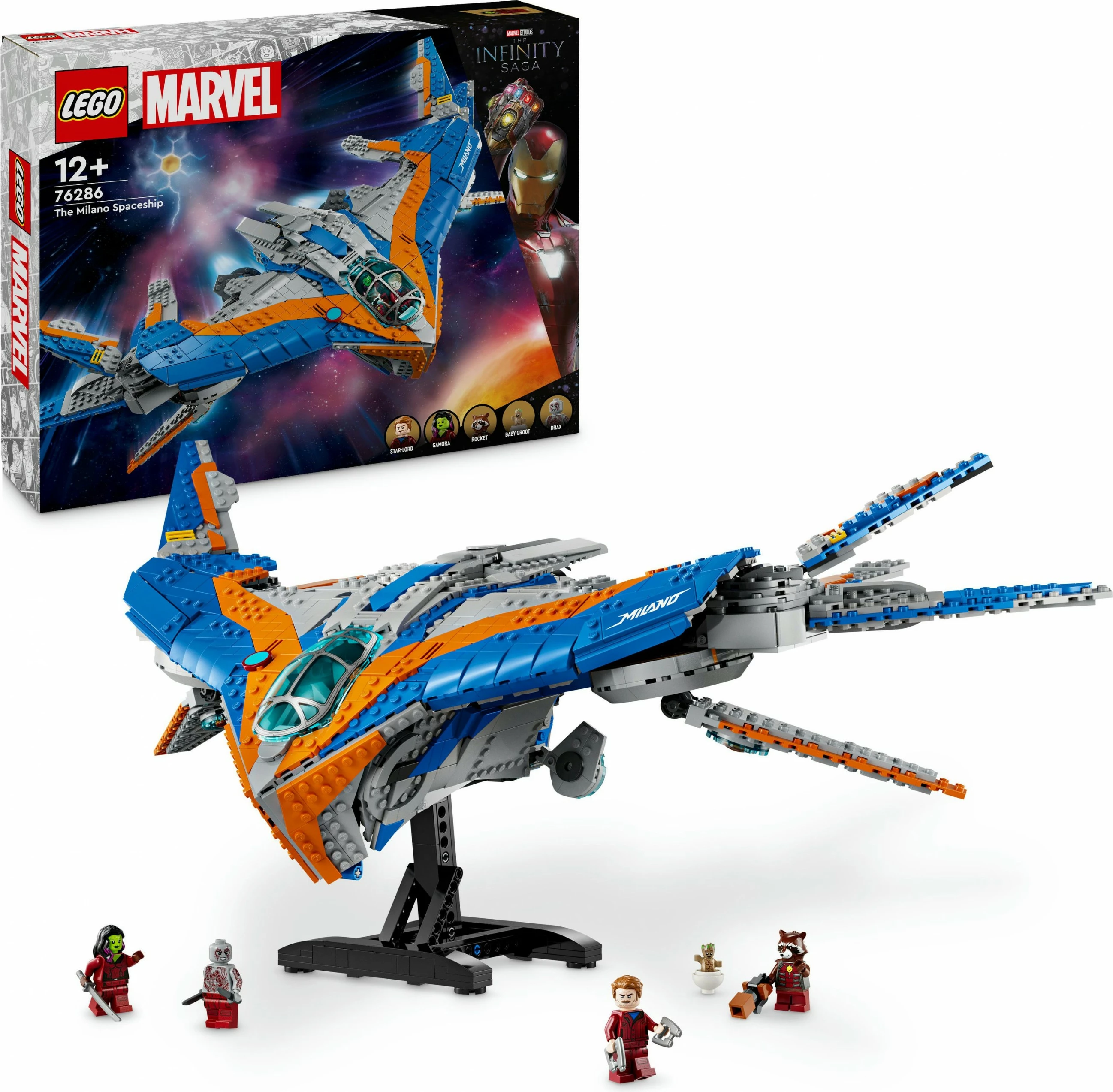Set ndërtimi LEGO Marvel 76286 Guardians of the Galaxy Die Milano, shumëngjyrësh