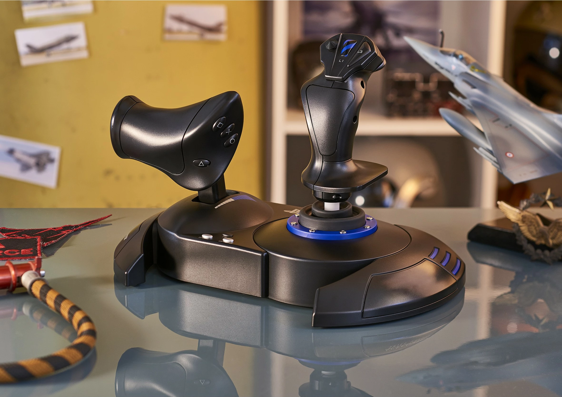 Joystick Thrustmaster T.Flight Hotas 4, PC, PlayStation 4, USB 2.0, i zi, blu