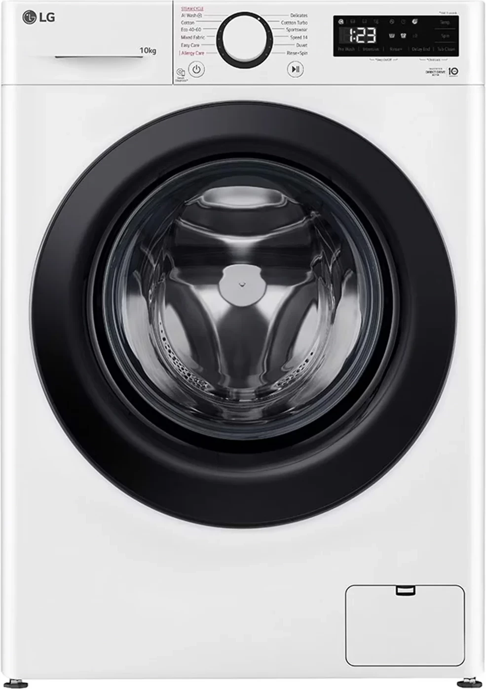 Lavatrice LG F4WR510SBW 10 kg 1400 rpm larje me avull klasa A e bardhë
