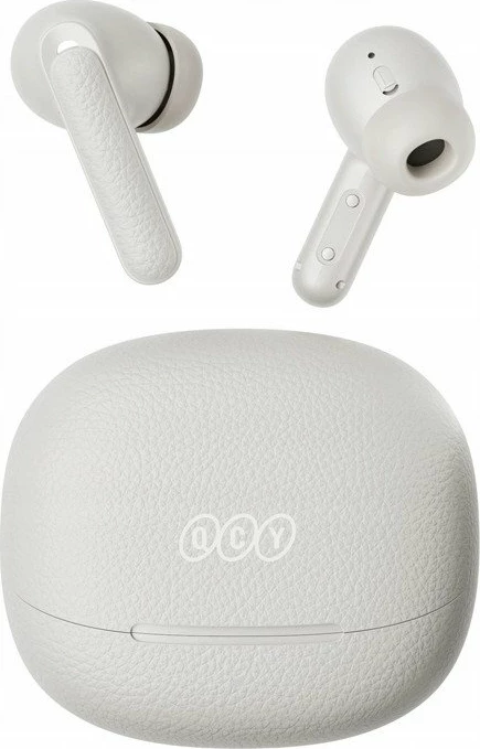 Kufje QCY Buds HT15, ANC, TWS, Bluetooth 5.4, 6 mikrofona, IPX4, deri 25 orë me kuti, të bardha