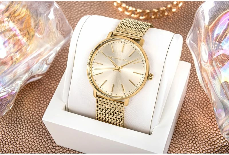 Orë dore femrash Michael Kors Pyper MK4339, e artë, me kuti