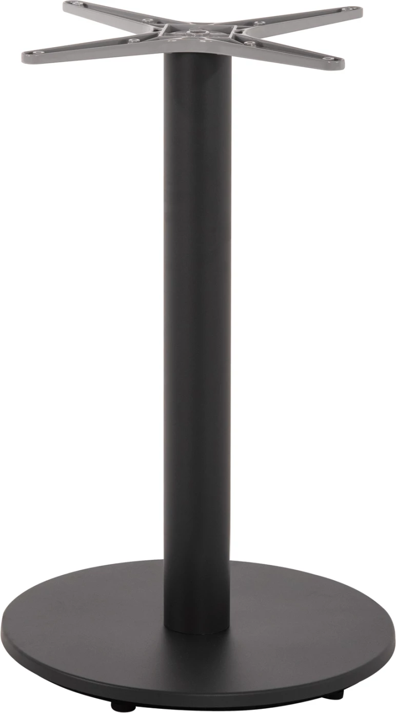 Bazë tavoline alumini, FH476.20, rrumbullake, ngjyrë gri, 48x48cm, kryq Φ45Χ73Hcm