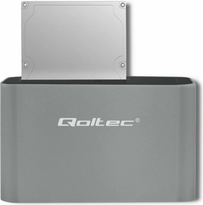 Stacion docking Qoltec HDD/SSD 2.5/3.5 SATA USB 3.0, argjendtë