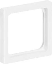 Kornizë/mbulesë për insert telekomunikimi Busch-Jaeger 1746/10-84, 63x63mm, pa vida, e bardhë