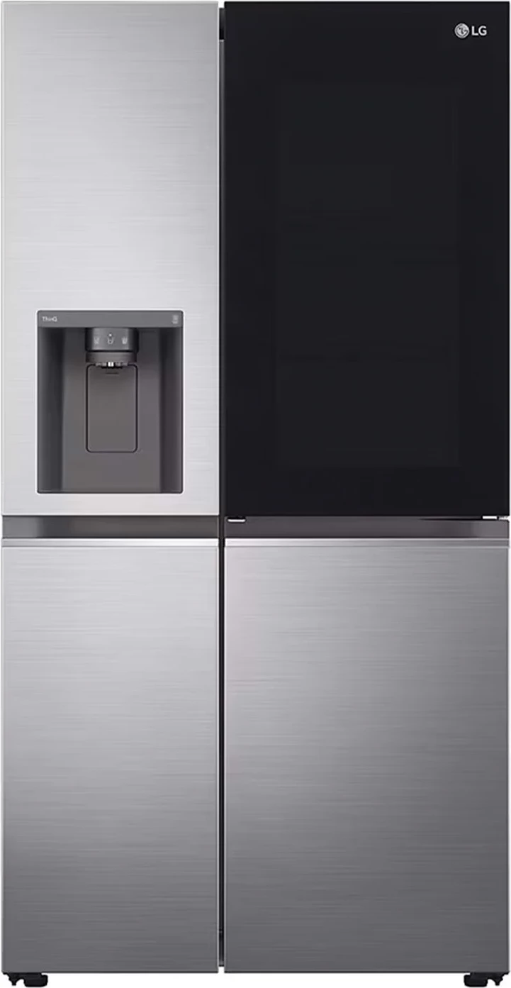 Frigorifer side-by-side, LG, GSXV80PZLE, 635 L, InstaView Door-in-Door, WiFi, dozues uji/akulli, klasë energjie E, 179 x 91.3 cm, Platinum Silver