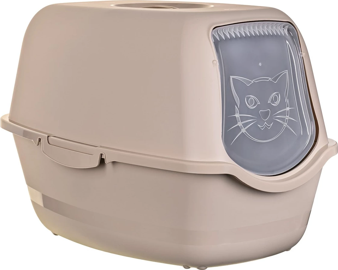 Kuti mbeturinash për mace DIAMENTIQ BAYA, plastikë, 55.5 x 40 x 38.7 cm, bezhë