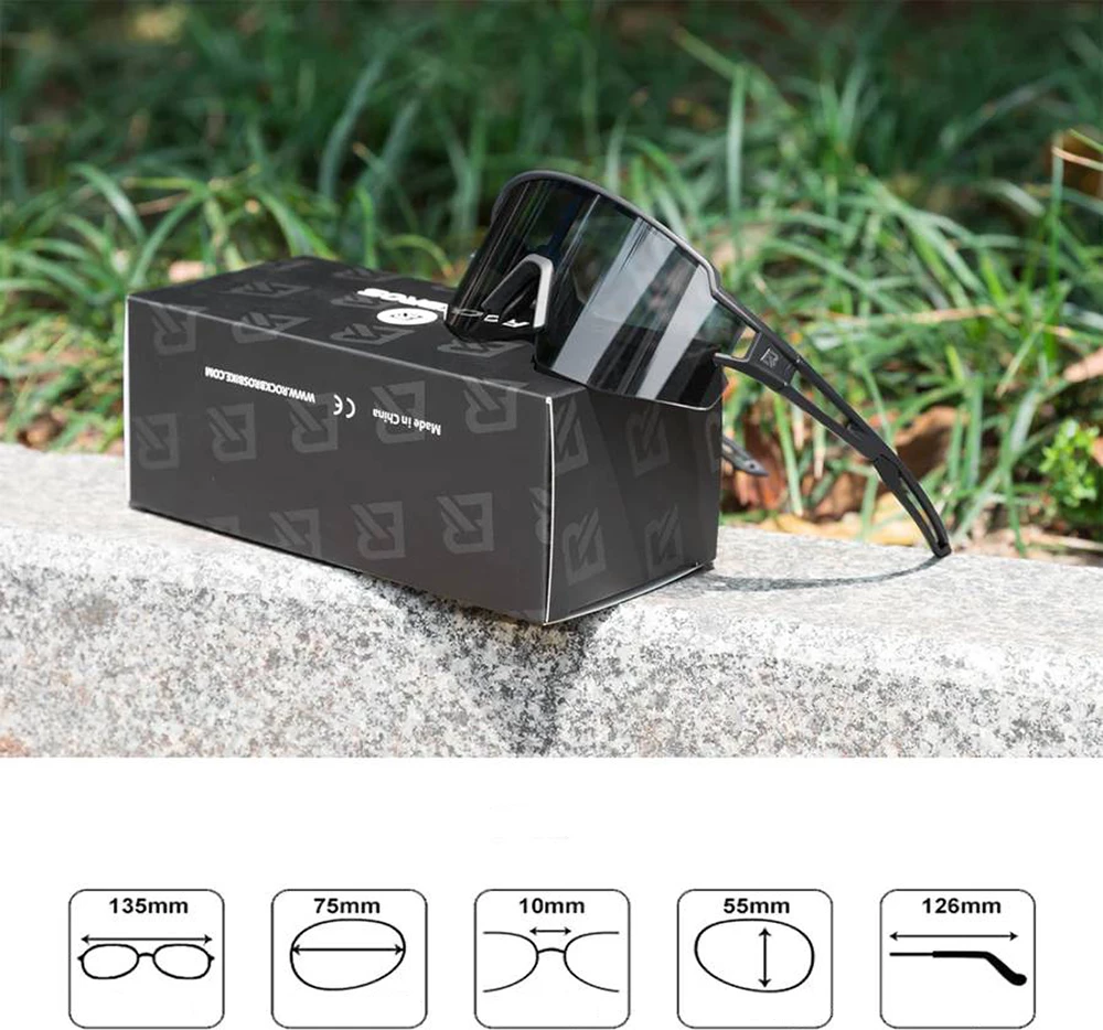 Syze çiklizmi Rockbros 10175, fotochromike, UV400, e zezë