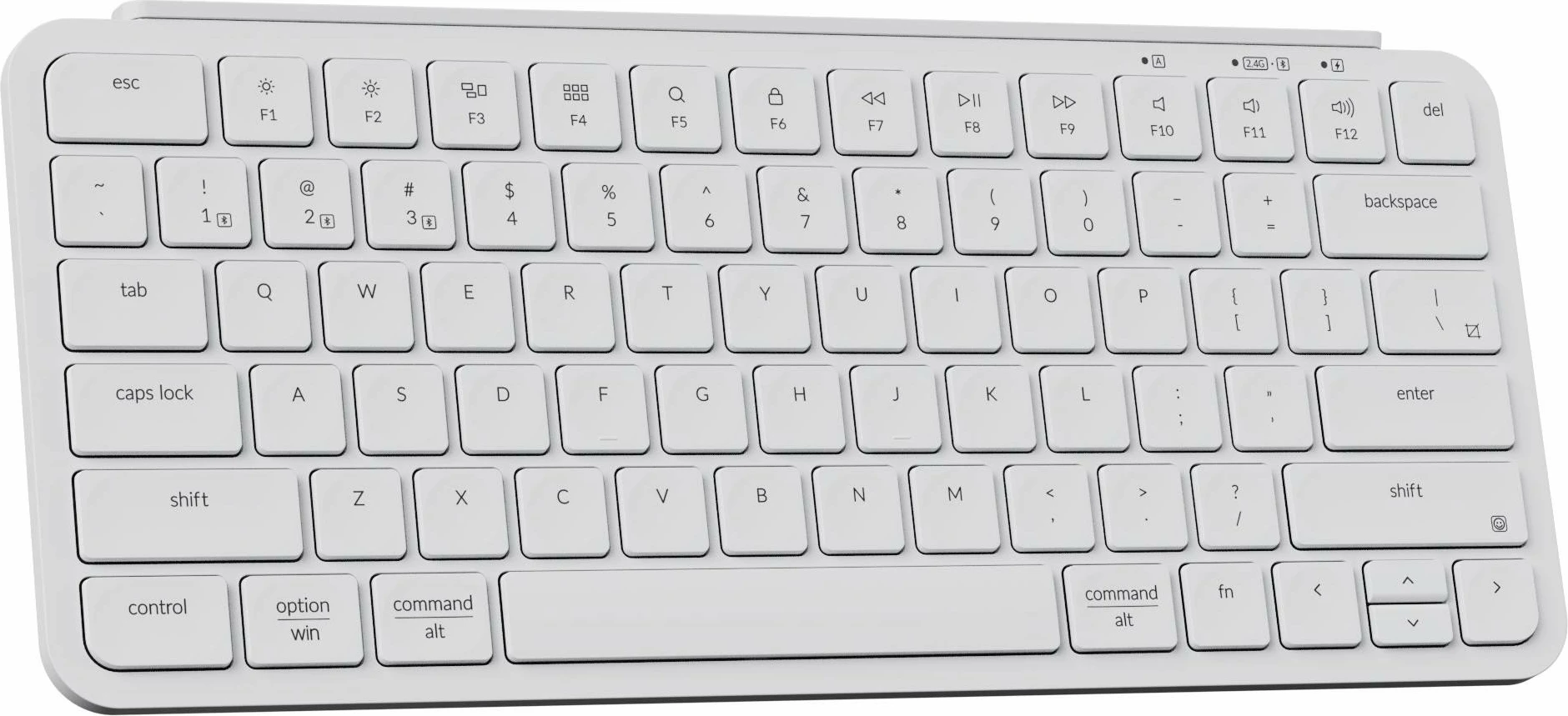 Tastierë pa kabllo Keychron B1 Pro (B1P-K8) 75% 77 taste, US INTL, USB-C/BT/2.4 GHz, e bardhë