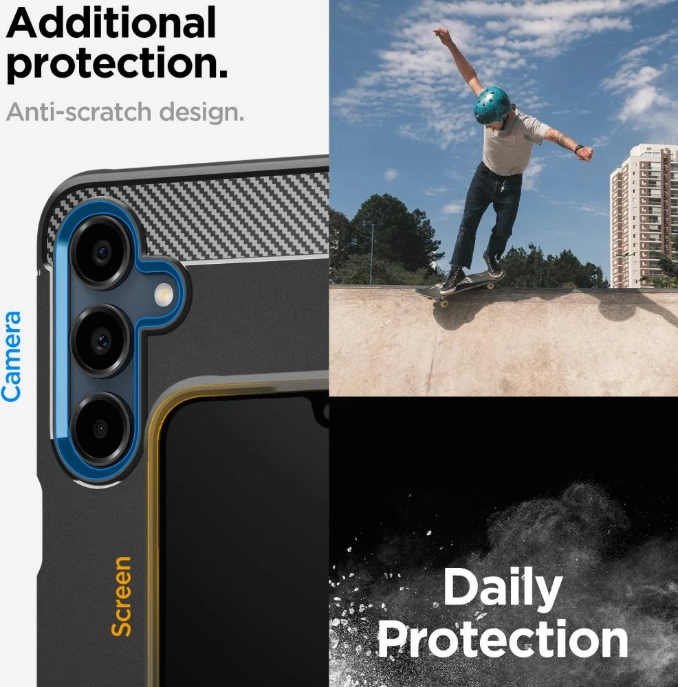Mbështjellës Spigen Rugged Armor për Samsung Galaxy A16, i zi