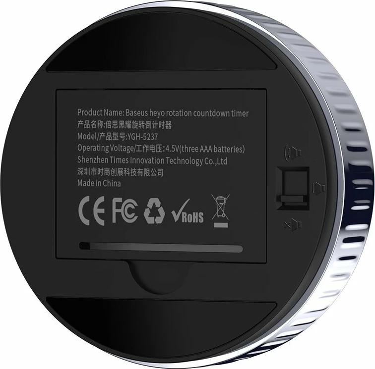 Timer elektronik Baseus Heyo ACDJS-01, me ekran digjital, i zi