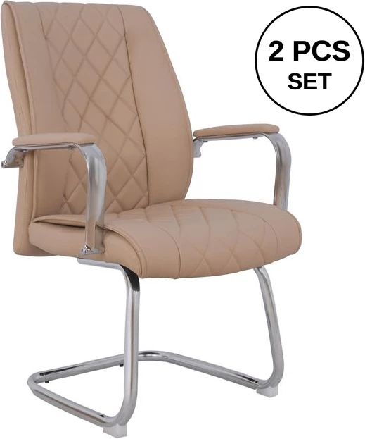 Karrige për zyre konferencash FH1105.07, set prej 2 copë, bezhë