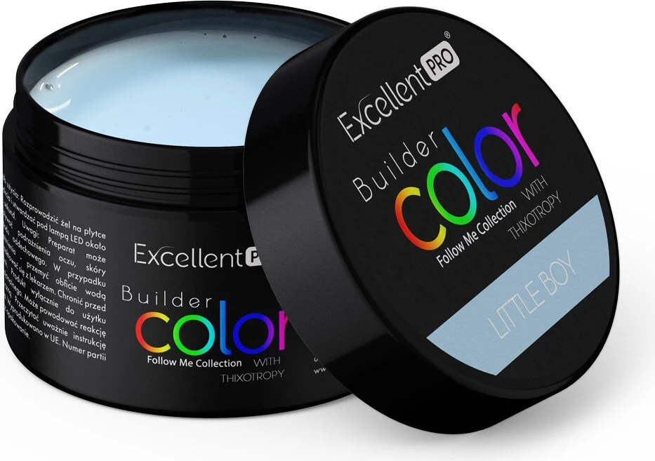 Xhel ndërtues për thonj për femra Excellent PRO Builder Color With Thixotropy Gel Little Boy, 15g