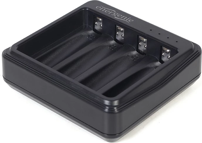 Karikues USB për bateri AA/AAA Gembird BC-USB-03, për 1-4 bateri, i zi