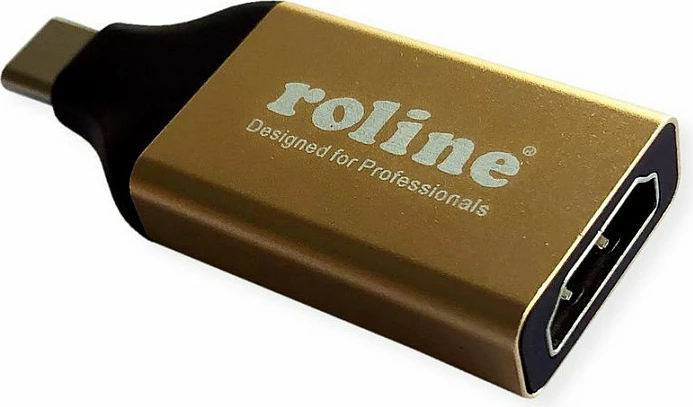 Adapter USB-C në HDMI ROLINE 12.03.3231, deri 60Hz, Zi/Artë