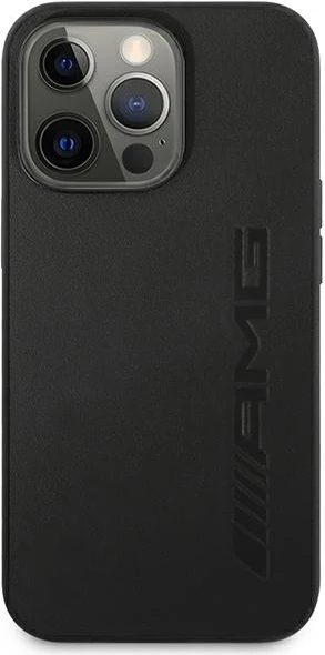 Mbështjellës Mercedes AMG AMHCP14XDOLBK për iPhone 14 Pro Max 6.7", lëkurë, i zi