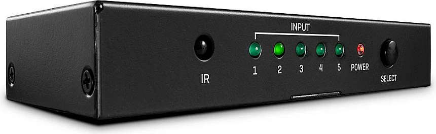 Switch HDMI LINDY 5 Port 18G, 4K@60Hz, HDR, HDMI 2.0, e zezë