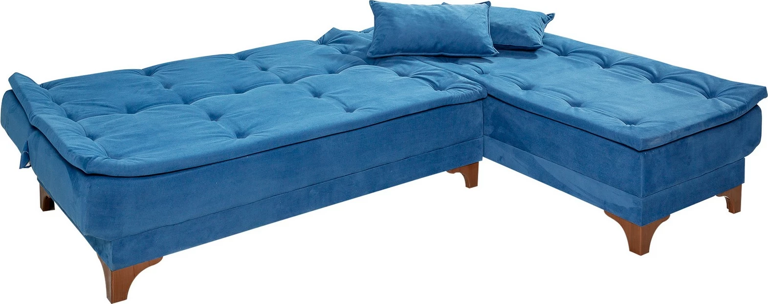 Kënd-sofë krevati Atelier del Sofa, kënd i djathtë, ngjyrë kaltër e errët