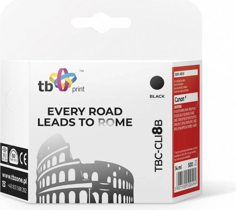 Toner TB Print TBC-CLI8B për Canon, 14 ml, e zezë