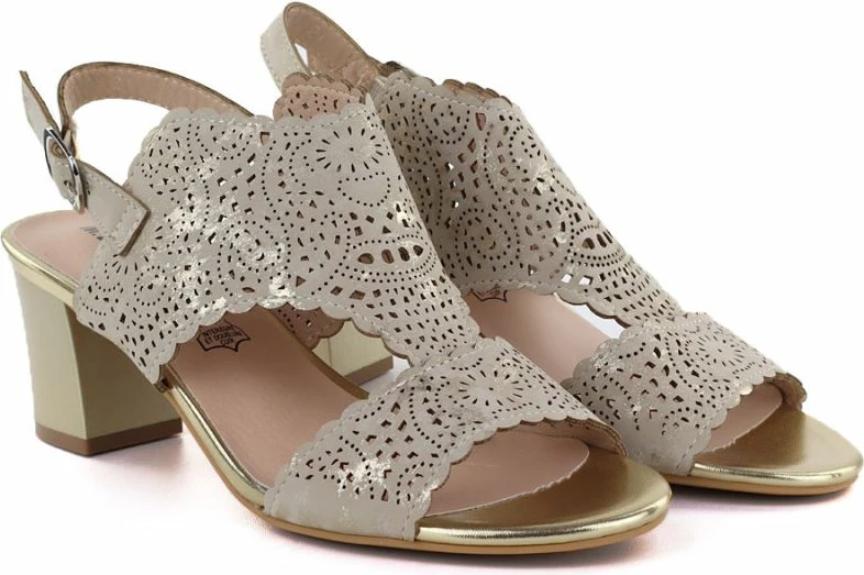 Sandale me takë për femra M.Daszyński MR1954-2, bezhë