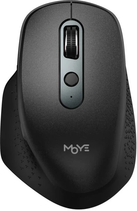 Maus pa kabllo Moye ERGO PRO, ergonomik, 6 butona, 800-2400 DPI, bateri e rikarikueshme, zi