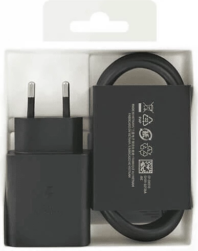 Karikues shtëpie Samsung EP-T4511XBE 45W Super Fast Charge + kabllo USB-C EP-DX510 (1.8 m/5A), zi, set (EU blister)