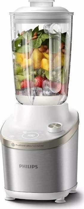 Blender Philips HR3760/01, 1500W, 2L gotë qelqi, 12 shpejtësi, ProBlend Ultra, bardhë