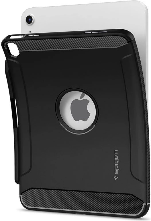 Mbështjellës për iPad Spigen Rugged Armor 22697-0, 10.9\" (iPad 10th Gen 2022), TPU, MIL-STD 810G, Matte Black
