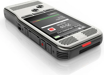 Diktafon Philips DPM 6000/02, 1000 mAh, SD/SDHC, ekran 2.4", zi/argjend