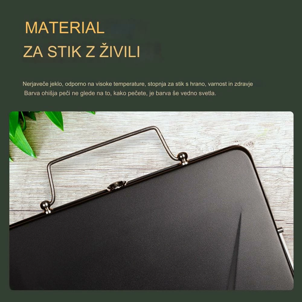 Grill BBQ portativ i palosshëm me qymyr Lydsto, inox, 30 x 22.5 x 22 cm, 1.2 kg