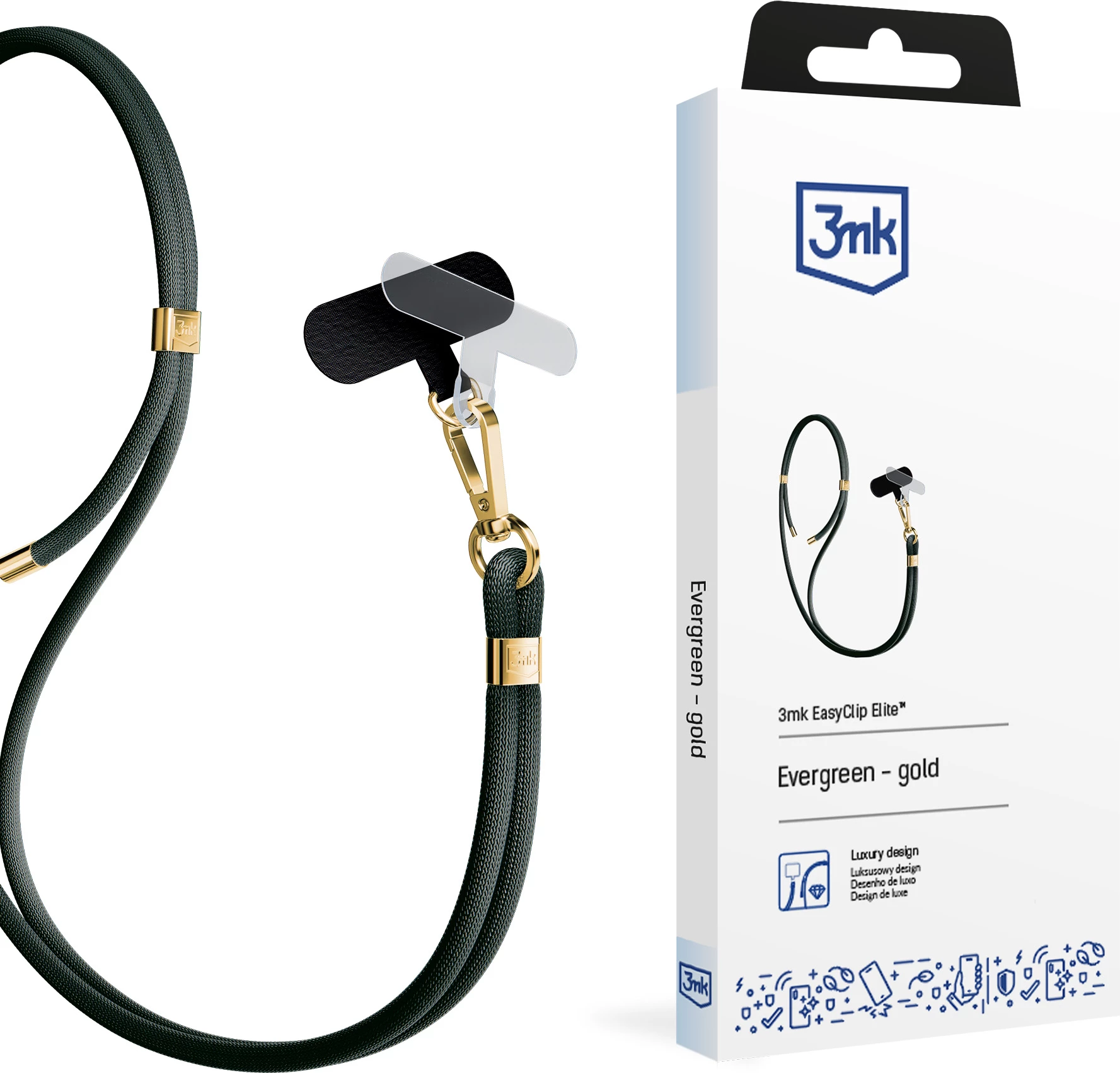 Rrip për celular 3mk EasyClip Elite, Evergreen-gold