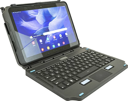 Tastierë 2-në-1 me dritë GAMBER JOHNSON Back Lit për Samsung Galaxy Tab, Touchpad, QWERTZ, e zezë
