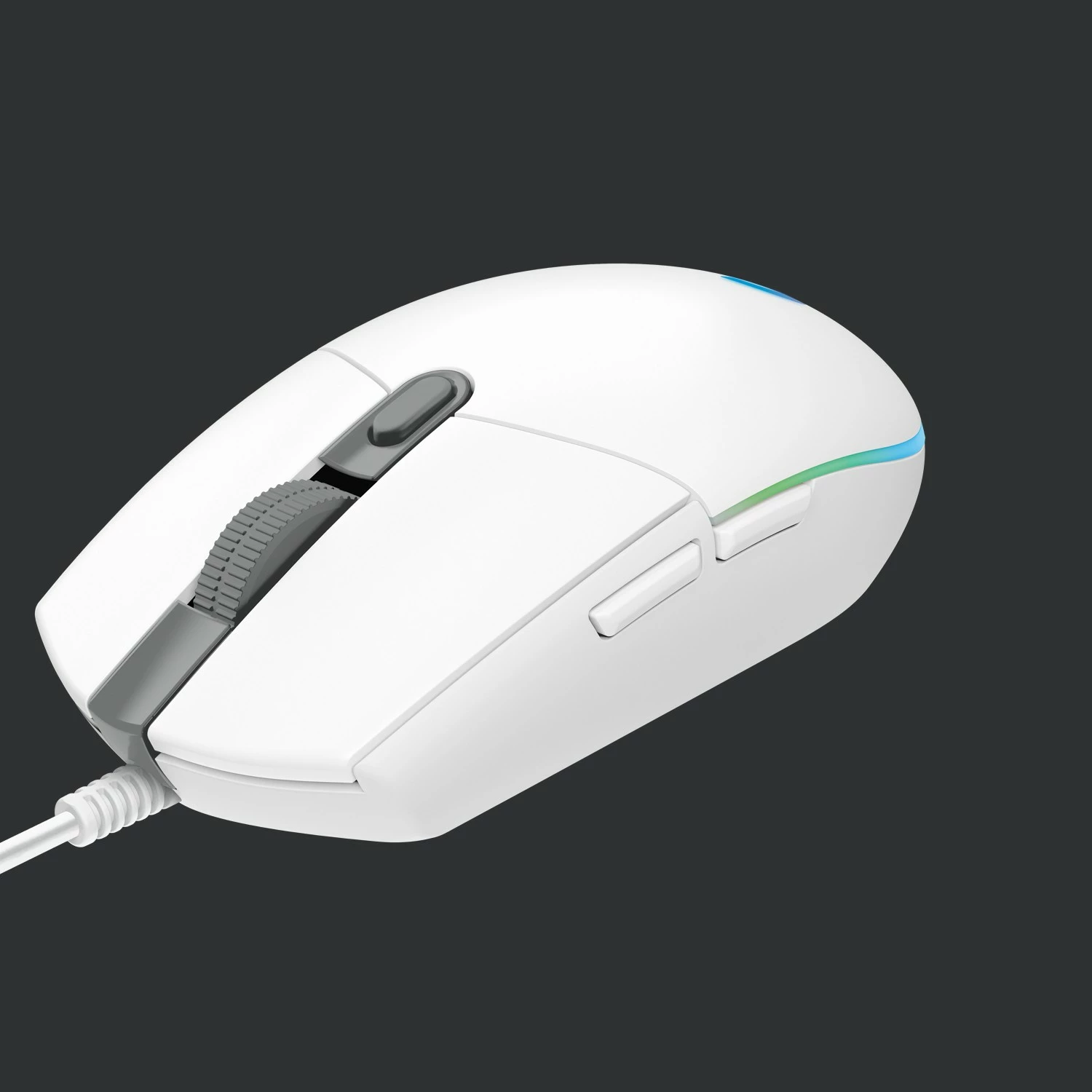 Maus Logitech G G203 LIGHTSYNC, USB Type-A, 8000 DPI, 1 ms, Bardhë