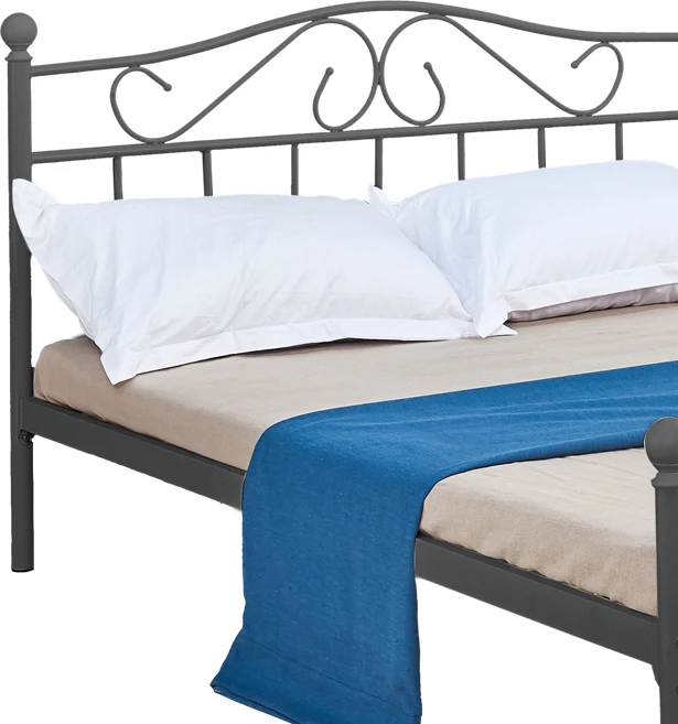 Krevat Yorick metalik zi 150x200x99cm