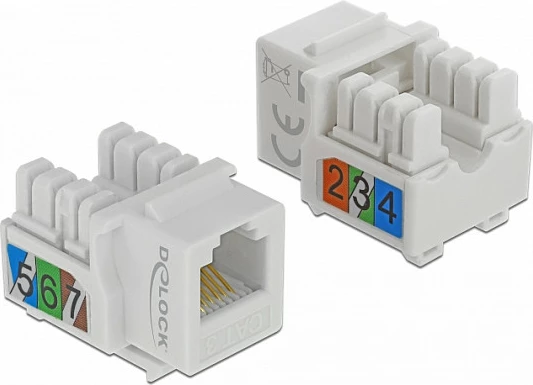 Modul Keystone DeLOCK 86498 RJ-12 femër në LSA, Cat3, AWG 24/26, i bardhë