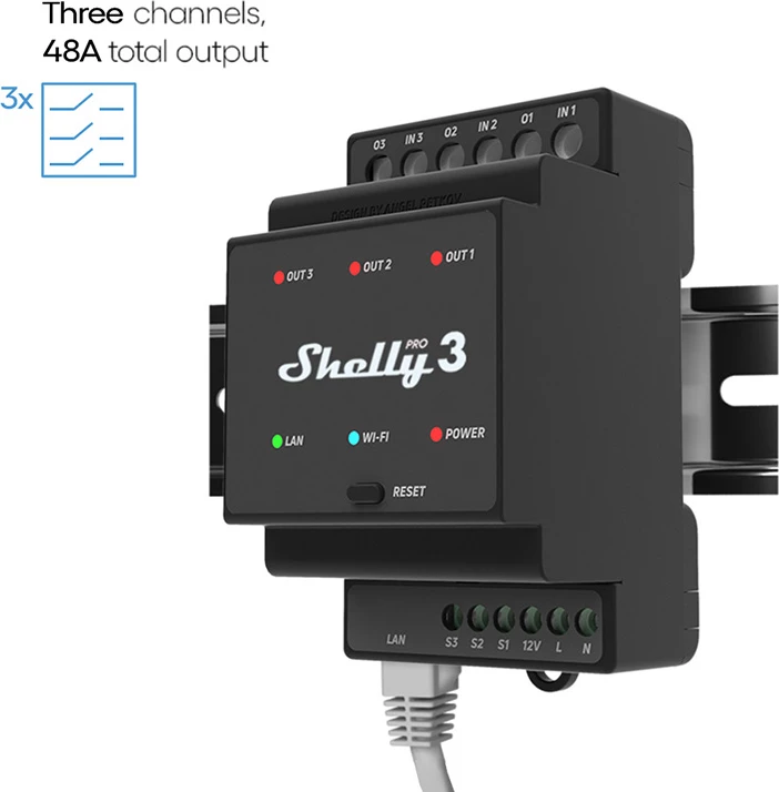 Ndërprerës inteligjent Shelly Pro 3