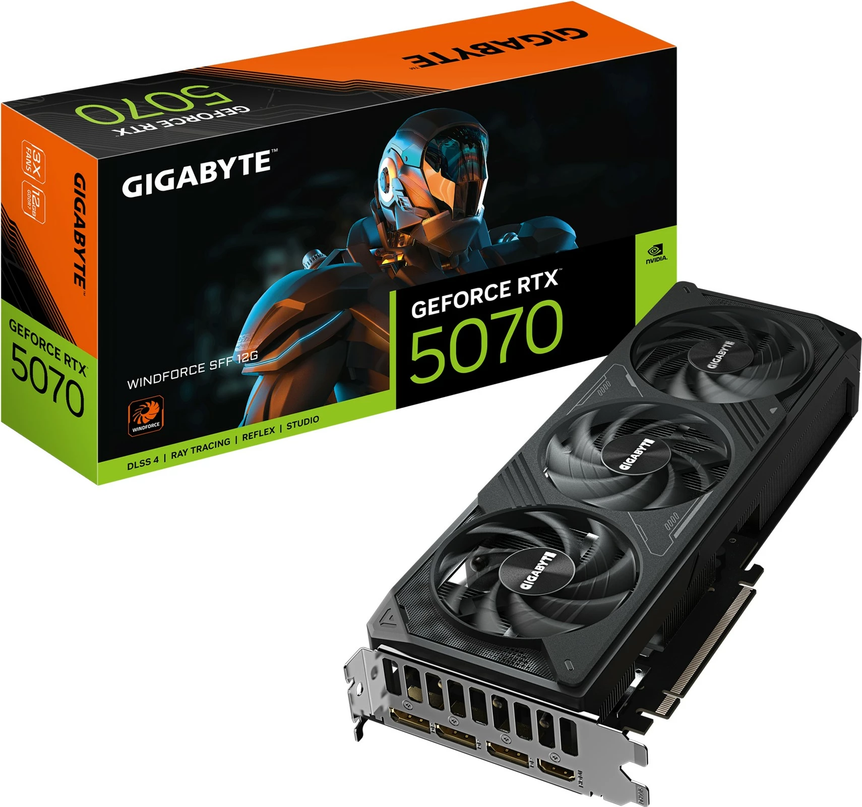 Kartelë grafike Gigabyte GeForce RTX 5070, 12GB GDDR7, PCI-E 5.0, e zezë