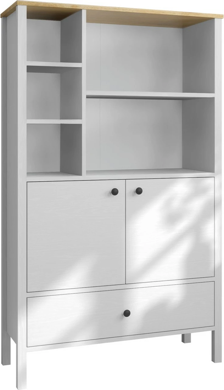 Dollap multifunksional Hanah Home, FRN-20041, ngjyrë druri dhe e bardhë