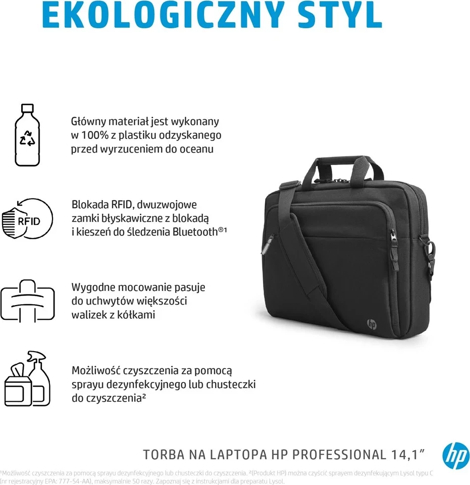 Çantë për laptop HP Professional, 14.1 inç, e zezë